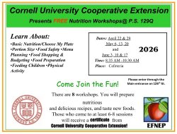 Flyer for Parent Nutrition workshop